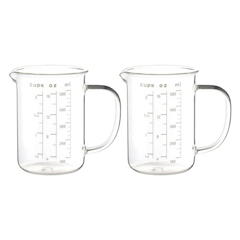 더나인 밀리온스 내열유리 계량컵, 500ml, 2개