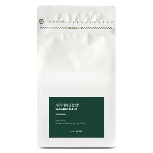 엠아이커피 베리에이션 블렌드 원두, 홀빈(분쇄안함), 500g, 1개