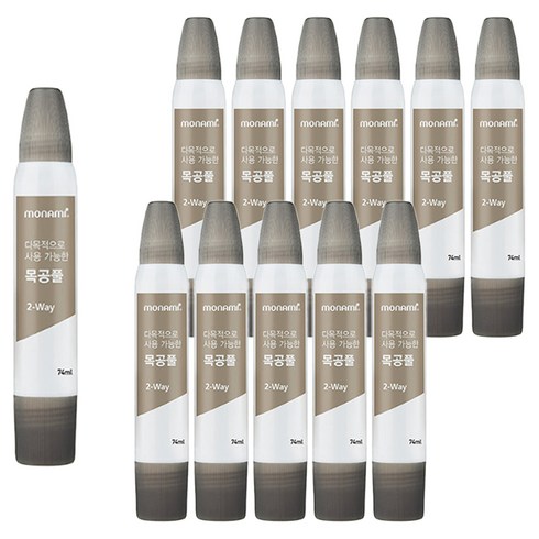 모나미 다목적으로 사용 가능한 목공풀 2way, 74ml, 12개