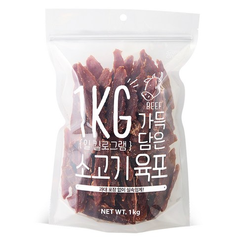 슈퍼츄 강아지 일킬로그램 가득담은 육포, 소고기, 1kg, 1개