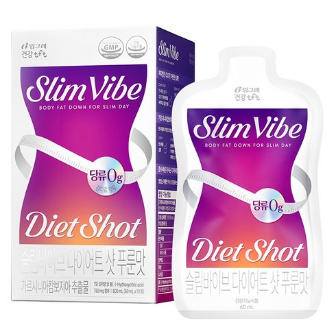 티에프티 슬림바이브 빙그레 건강 다이어트 샷 푸룬맛 10p, 600ml, 1개