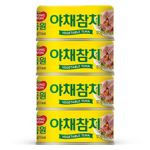 동원참치 야채참치 통조림, 135g, 4개