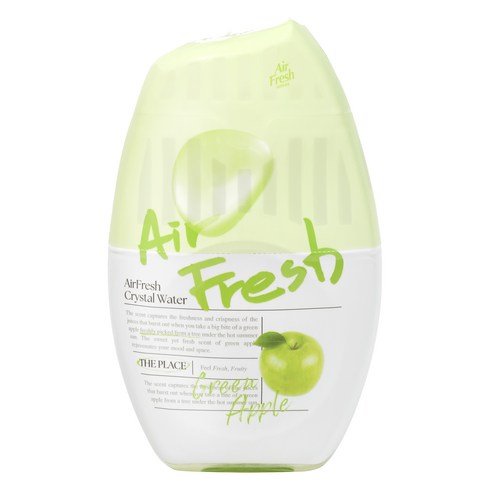 에어후레쉬 크리스탈워터 실내용 대용량 방향제 본품, 400ml, 1개, 그린애플향