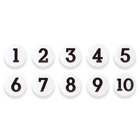 마그피아 숫자 자석홀더 세트 중, 1번~10번, 1세트