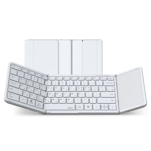 퓨전에프엔씨 멀티 페어링 무선 터치패드 블루투스 접이식 키보드, 화 이 트, X-Folding XK905B, 제조사축