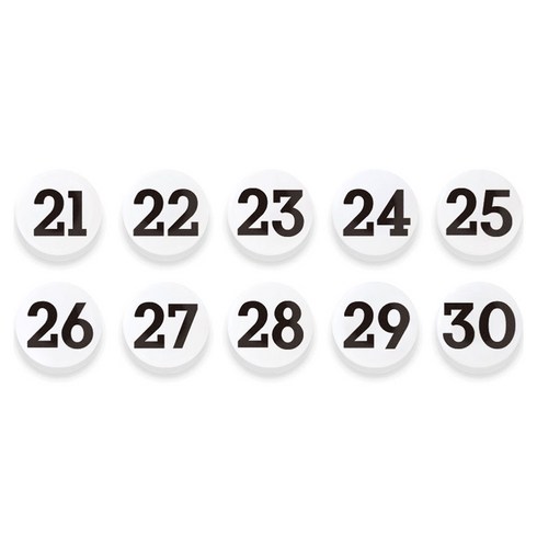 마그피아 숫자 자석홀더 세트 중, 21번~30번, 1세트