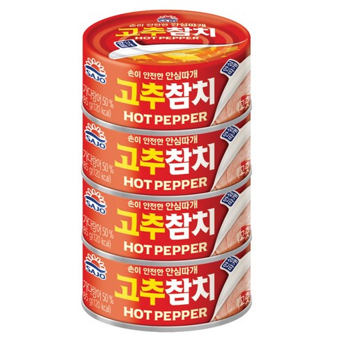 사조참치 고추참치, 85g, 4개