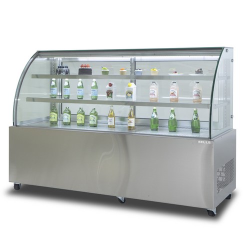 BELLE 프리미엄 쇼케이스 라운드 뒷문형 스테인리스 570L 방문설치, JRB-1800S