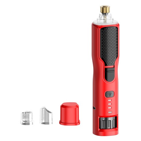 로제코 사이클론 반려동물 LED 저소음 전동 그라인더 발톱깎이 37 x 175 x 35 mm, 레드, 1개