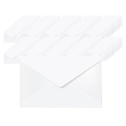 카드봉투 소 11.5 x 16.5 cm, 화이트, 100개