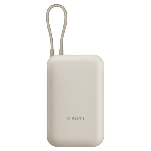 샤오미 22.5W 보조배터리 10000mAh 케이블 일체형 멀티단자, P15ZM, 베이지