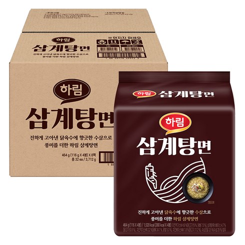 하림 삼계탕면 116g, 32개