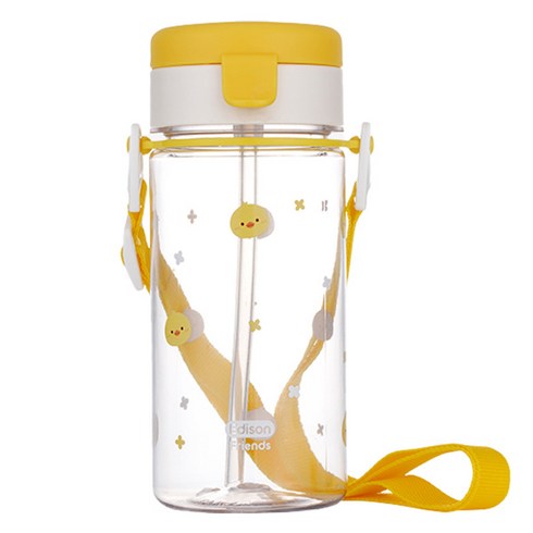 에디슨 유아용 프렌즈 흘림방지 에코젠 빨대컵, 350ml, 1개, 오리더기