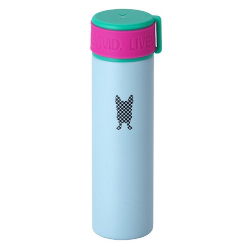 프렌치불 스텐316 실리콘 스트랩 미니 텀블러, 해피블럭, 170ml, 1개