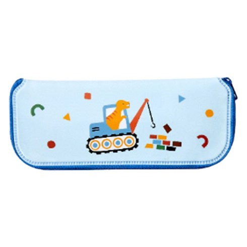 모던하우스 유아용 수저 지퍼케이스 레츠워크, 혼합색상, 1개