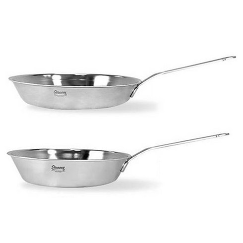스테니 인덕션 무연마제 통5중 스테인리스 프라이팬세트 2개, 24cm + 28cm, 1개