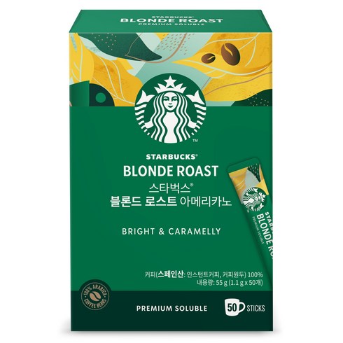 스타벅스 블론드 로스트 아메리카노 원두커피스틱, 1.1g, 50개입, 1개