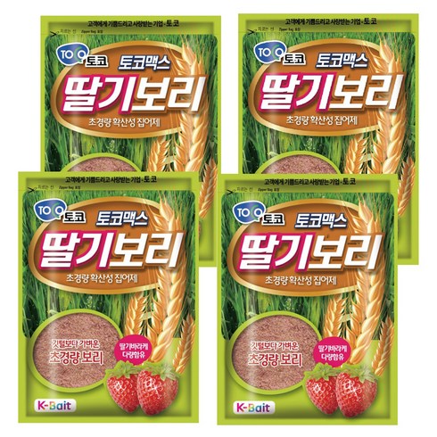 토코맥스 토코 딸기보리 떡밥, 400g, 4개