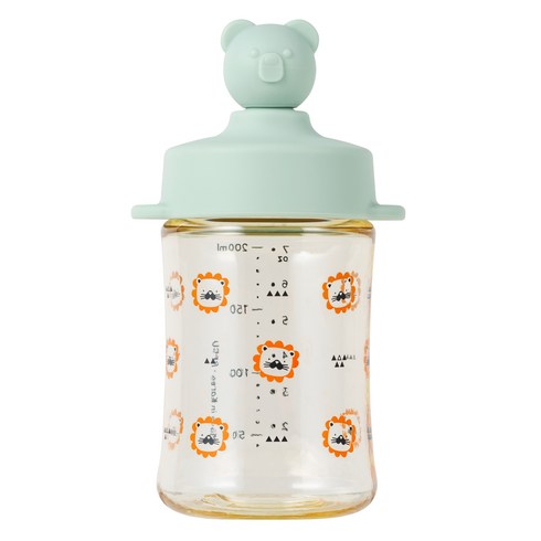 아키움 유아용 곰돌이 PPSU 빨대컵, 민트, 1개, 200ml