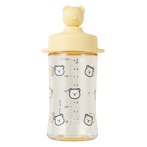 아키움 유아용 곰돌이 PPSU 빨대컵, 망고, 1개, 260ml