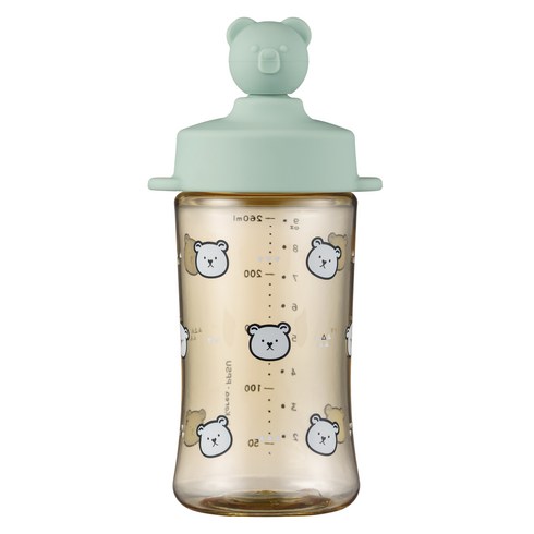 아키움 유아용 곰돌이 PPSU 빨대컵, 민트, 1개, 260ml