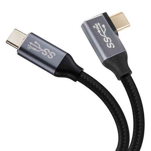 컴스 C타입-C타입 USB 3.1 GEN 2 PD 고속충전 100W 5A EMarker 4K 60Hz UHD 10G 데이터 전송 메쉬 꺾임 케이블 JA083, 3m, 1개
