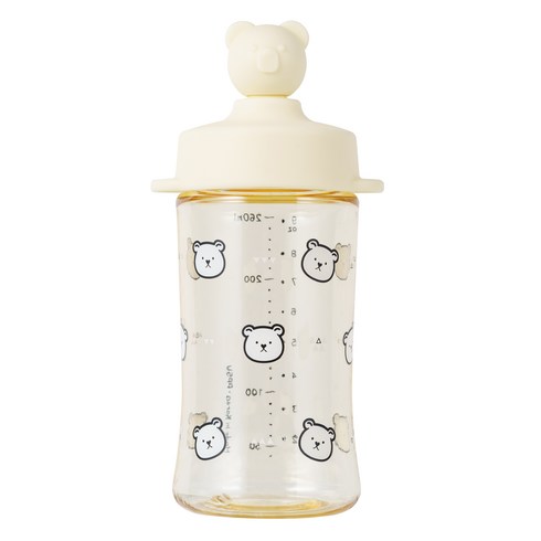 아키움 유아용 곰돌이 PPSU 빨대컵, 바닐라, 1개, 260ml