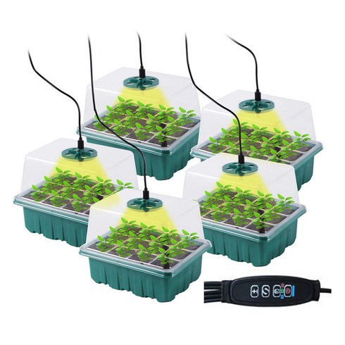 스마토이 8 LED 리모컨 모종 트레이 12구, 5개
