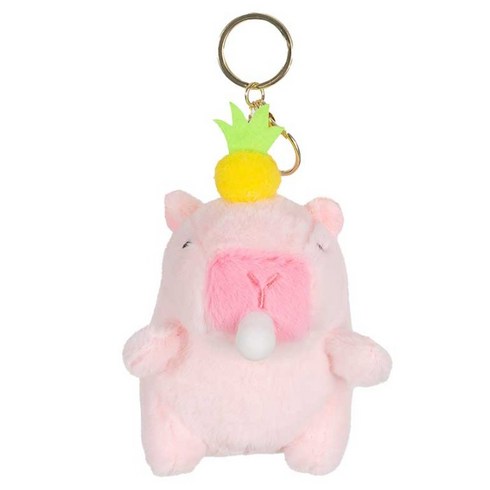 공유 카피바라 인형 키링, 12cm, 핑크, 1개