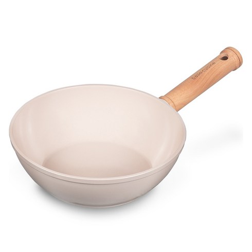 벨라쿠진 인덕션 플럼벨 세라믹 미니 궁중팬 웍, 20cm, 1개