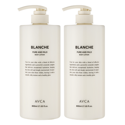 아브카 퓨어 앤 마일드 세라마이드 바디로션 블랑쉬향, 800ml, 2개