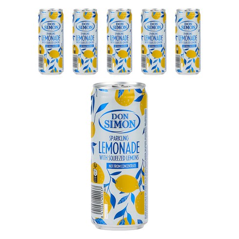 돈시몬 스파클링 레몬에이드 탄산음료, 330ml, 6개
