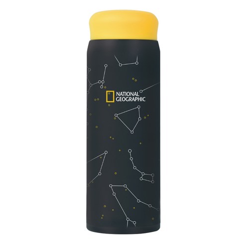 릴팡 내셔널지오그래픽 익스페디션 이중 스텐텀블러, 나이트블랙, 450ml, 1개