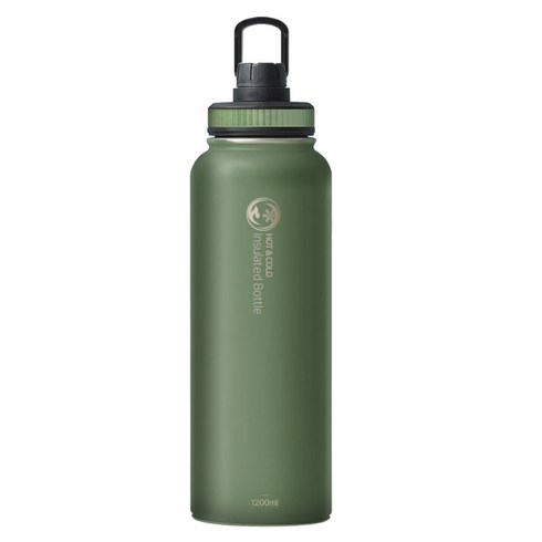 리벤스 핸들 보온보냉 스텐 보틀 텀블러, 그린, 1200ml, 1개