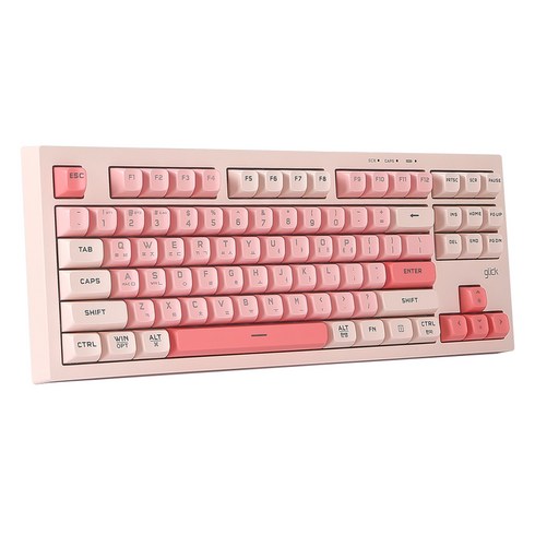 지클릭커 오피스프로 사일런스 M RGB 무선 무소음 방수 블루투스 87키 키보드, CORAL RC2, WK50, 제조사축