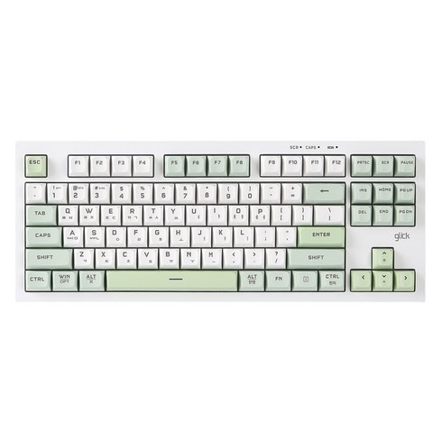 지클릭커 오피스프로 사일런스 M RGB 무선 무소음 방수 블루투스 87키 키보드, Greenwich RC1, WK50, 제조사축