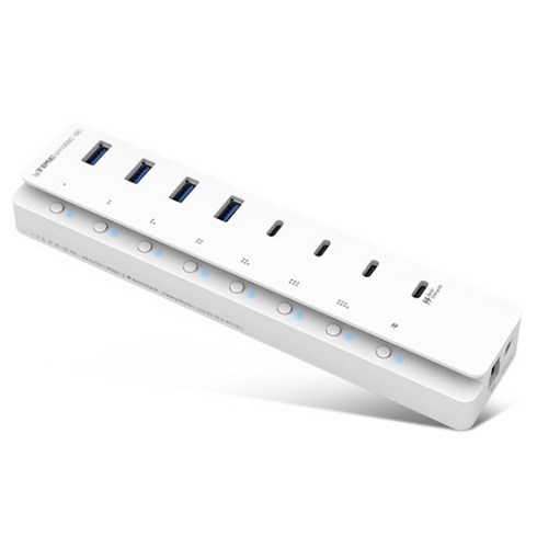 ipTIME 8포트 USB 3.2 허브 UH1008C-QC, 화이트, 1개