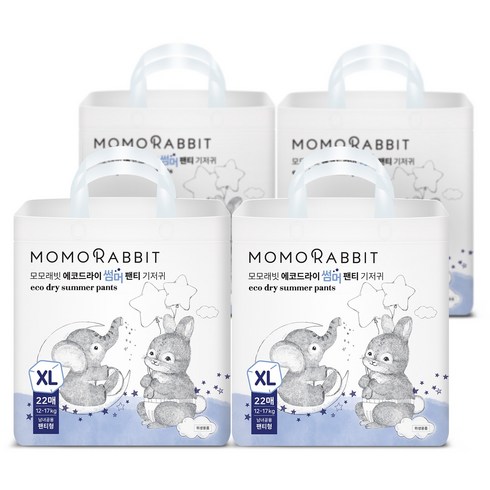 모모래빗 에코드라이 썸머 팬티 기저귀 아동용, 특대형(XL), 88매