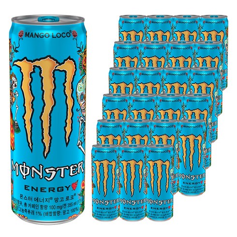 몬스터에너지 드링크 망고 로코, 355ml, 24개
