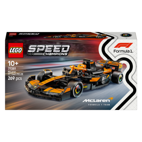 레고 스피드 챔피언 77251 맥라렌 F1 팀 MCL38 레이스 카, 혼합색상, 1개