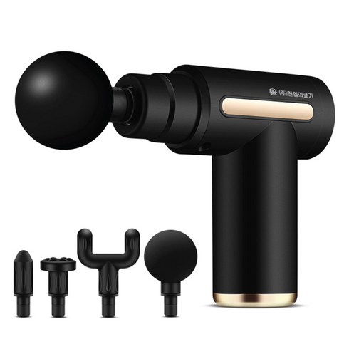 HanilMedical 4종 헤드 무선 핸디형 미니 마사지건, HL-ZL1000, BLACK