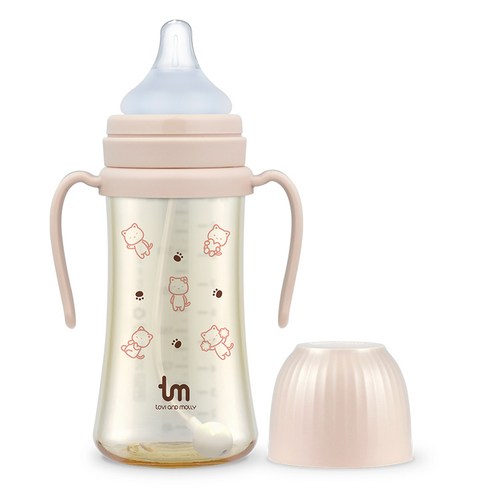 토비앤몰리 몰리 PPSU 빨대젖병, 280ml, 1개, 핑크