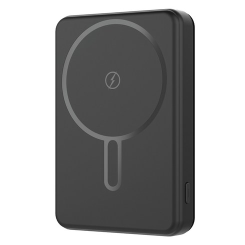 지오맥스 초슬림 맥세이프 마그네틱 유무선 보조배터리 10000mAh, 블랙, SQ-PB10