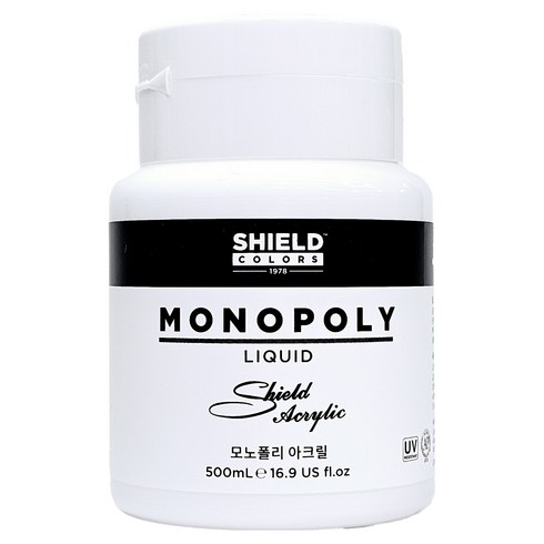 쉴드 모노폴리 점보 아크릴 600 화이트, 500ml, 1색