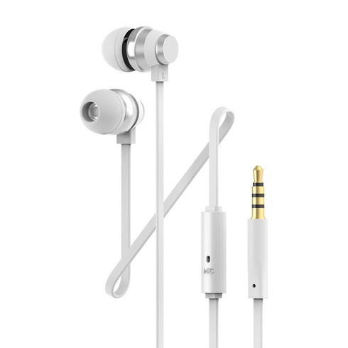 아이리버 aux 스테레오 유선 이어폰 커널형 3.5mm, BHC-70M, 화이트