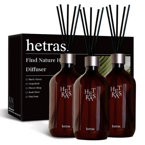 헤트라스 프리미엄 대용량 디퓨저, 데이지, 500ml, 3개