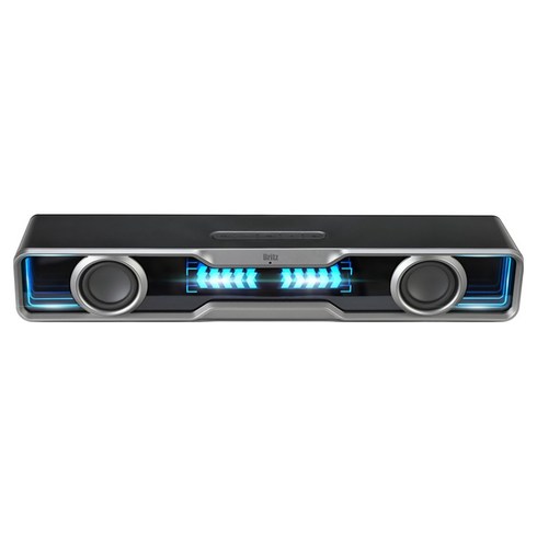브리츠 블루투스 v5.4 게이밍 사운드바 LED Effect 스피커, 블랙, BR-MARK2