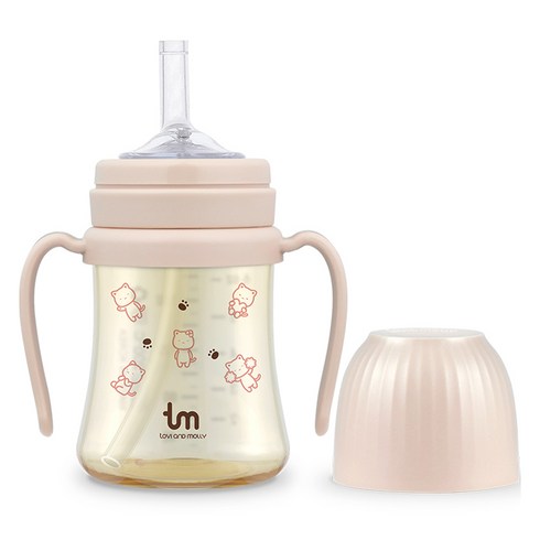 토비앤몰리 몰리 PPSU 빨대컵, 180ml, 1개, 몰리 핑크