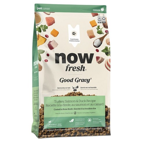now 어덜트 강아지 프레쉬 스몰브리드 굿 그레이비 건식사료, 칠면조, 2kg, 1개