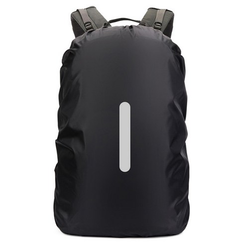 온트리 야광반사 배낭 가방 방수커버 45L, 블랙, 1개